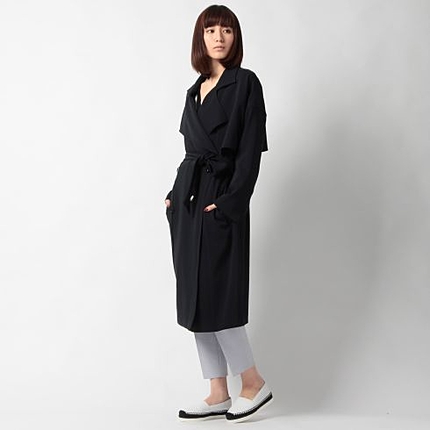 ダブルサテン トレンチ風コート