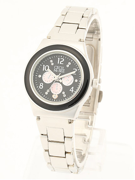 クロノグラフカラーフレームメタルウォッチ