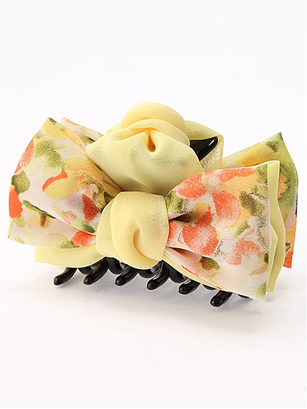 フラワーシフォンヘアクリップ