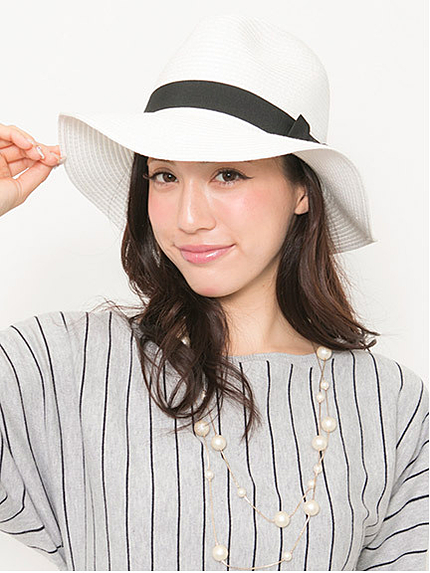 ツバ広ペーパー中折れハット