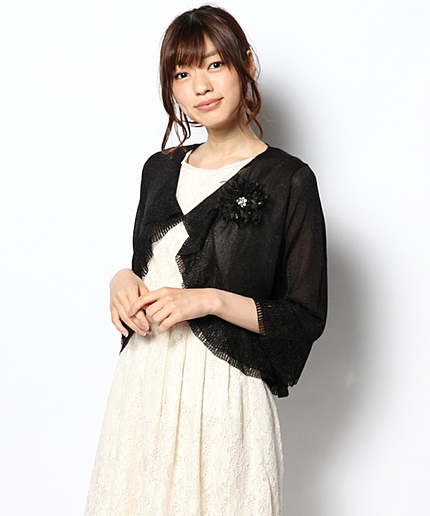 フリルディティールカーディガン