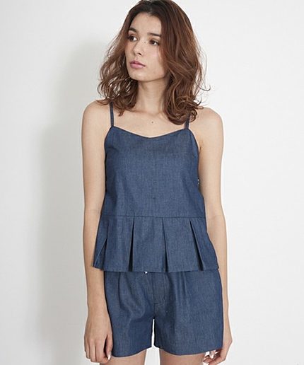 N/S PEPLUM BUSTIER　（ぺプラムビスチェ/無地・ストライプ）