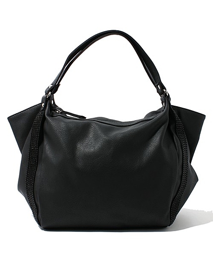 ファスナー・ラインストーントートバッグ