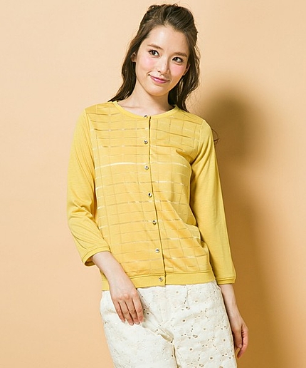 ジャガードチェックカーディガン