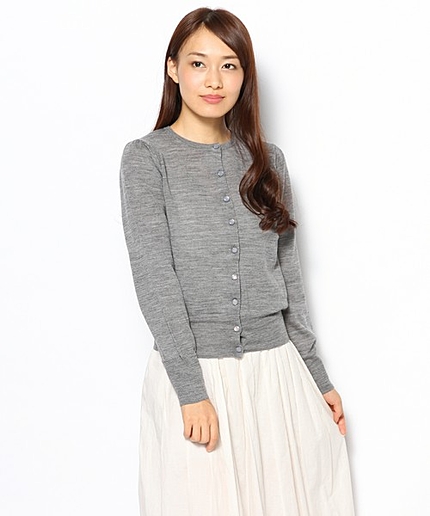 天竺クルーカーディガン