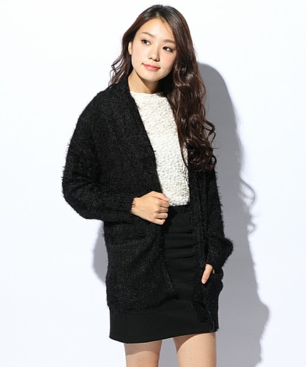 シャギーニットカーディガン