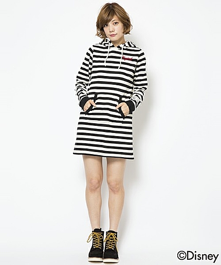 Disney（ディズニー） / SYMBOL BORDER HOODIE DRESS