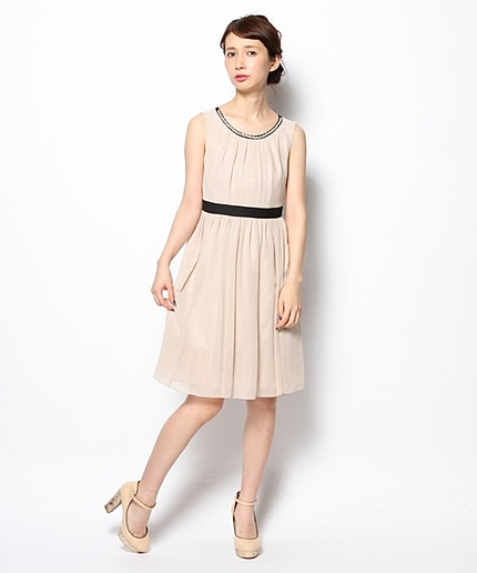 バイカラー2Wayシフォンドレス