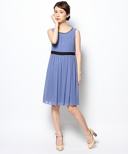 バイカラー２Ｗａｙシフォンドレス