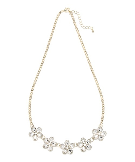 フラワービジューネックレス