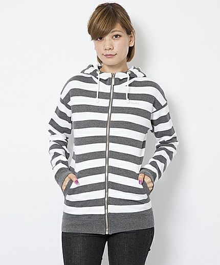 BORDER SWEAT ZIP HOODIE
