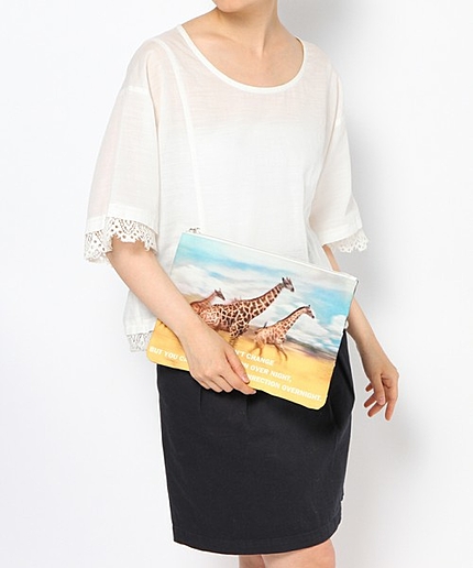 AnimalPrintクラッチバッグ