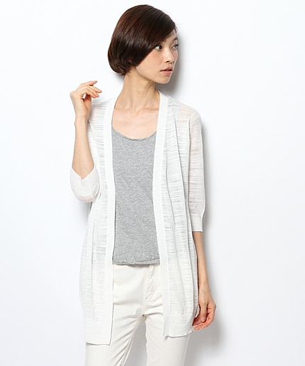 モダンコットンスラブカーディガン