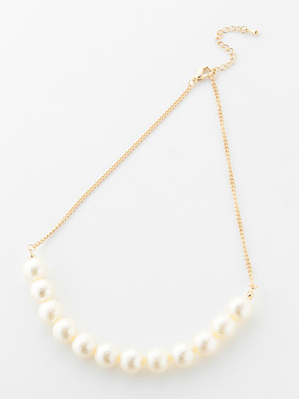 コットンパールネックレス