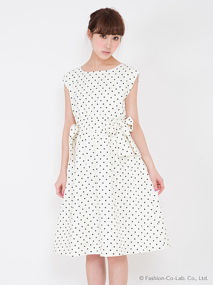 サイドリボンワンピ