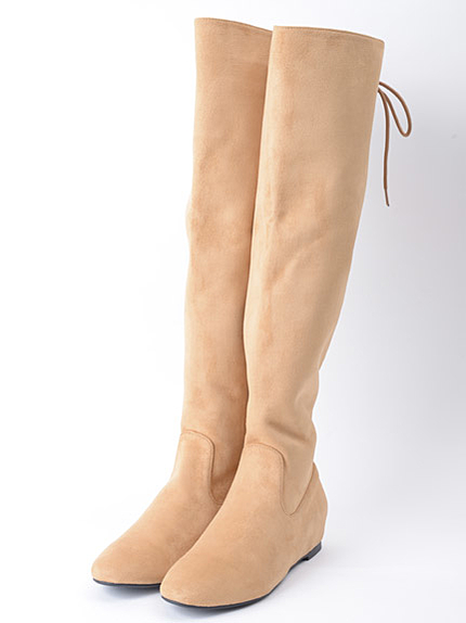 バックスピンドルニーハイブーツ