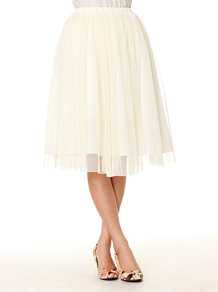 チュールミモレスカート