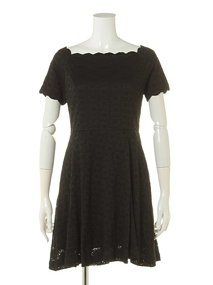 レーススカラップワンピース