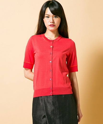 ベーシックニットウィズスミスディテールカーディガン(PaulSmithBLACK)