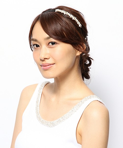 パールビジューミックスカチューシャ