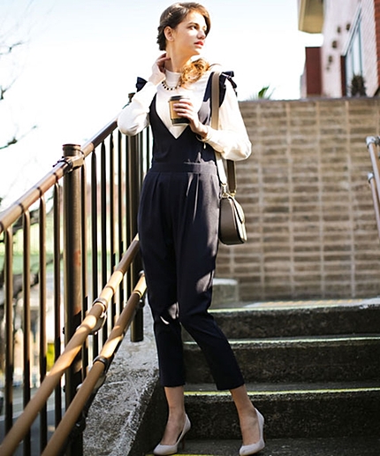 肩フリルサロペット