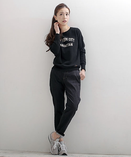 STAY ONテーパードデニム