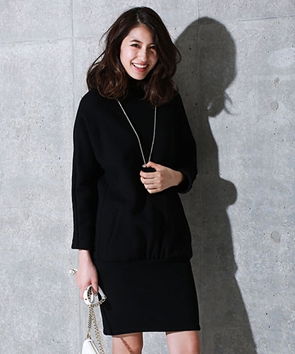 OD/フレンチ裏毛パーカーワンピース