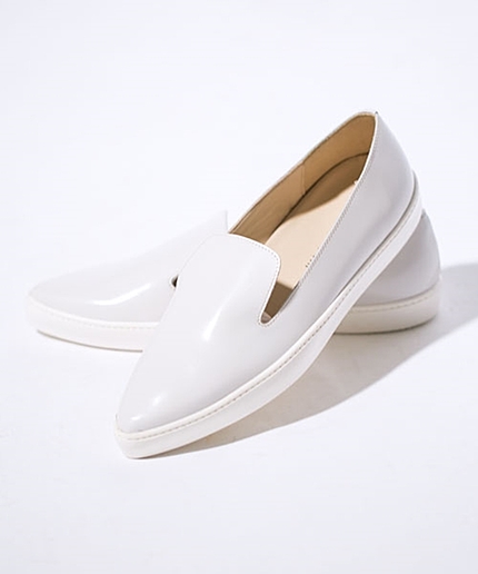 レザーポインテッドシューズ/L