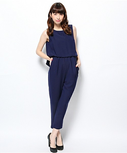 バックフリルサロペット