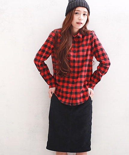 コットンネルシャツ