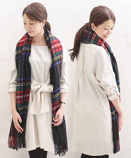 前後2wayコットン起毛OP