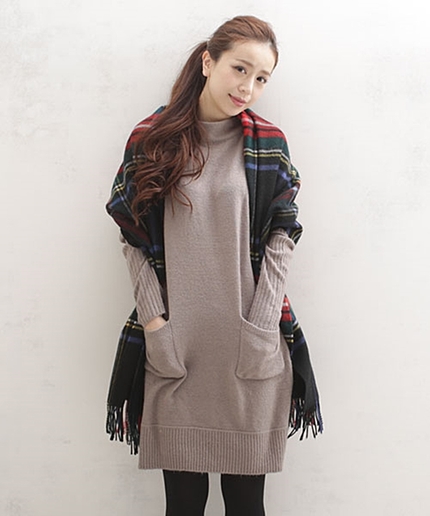 杢ハイネックKnitOP