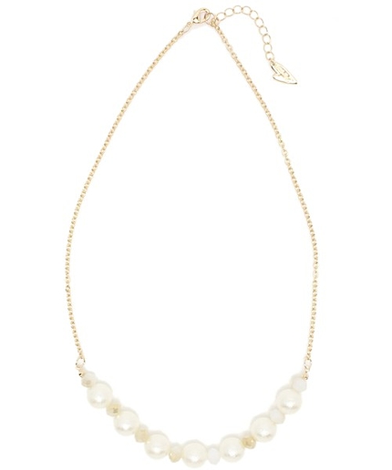 コットンパールｗｉｔｈカラーストーンネックレス