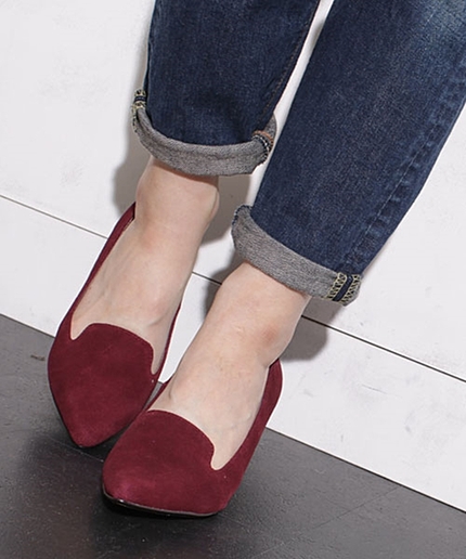 スエードポインテッドパンプス/L