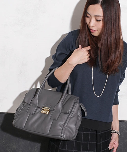 キルティングフラップトート