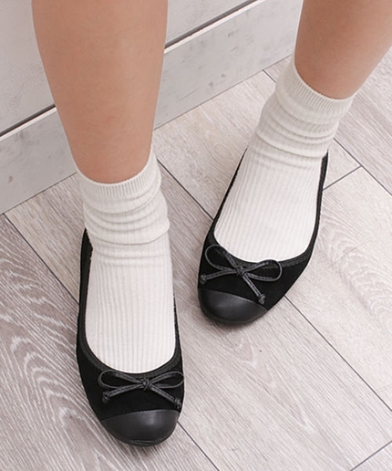 Fスエードバレエシューズ