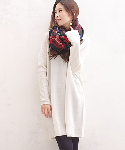 カシミア混ウールセーターOP