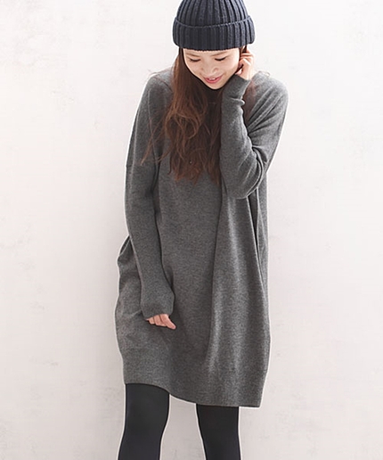 カシミア混ウールセーターOP