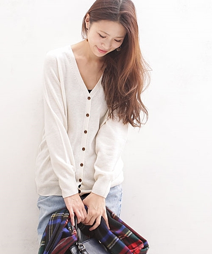 カシミア混ウールセーターC/D