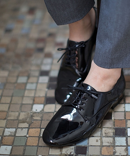 Fパテント2Wayレースアップシューズ