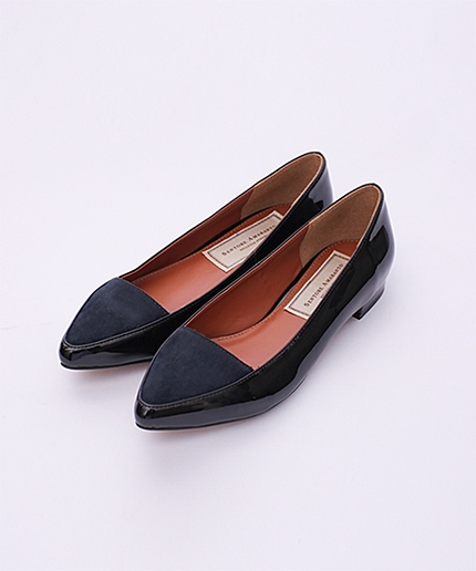 Fパテントアーモンドトゥコンビ