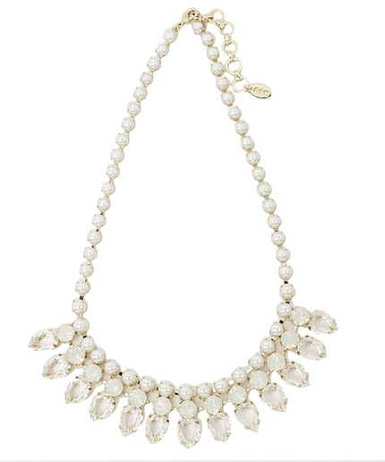 ドロップラインストーンネックレス