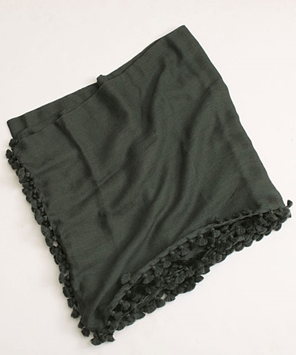 クラシックウールポンポンストール