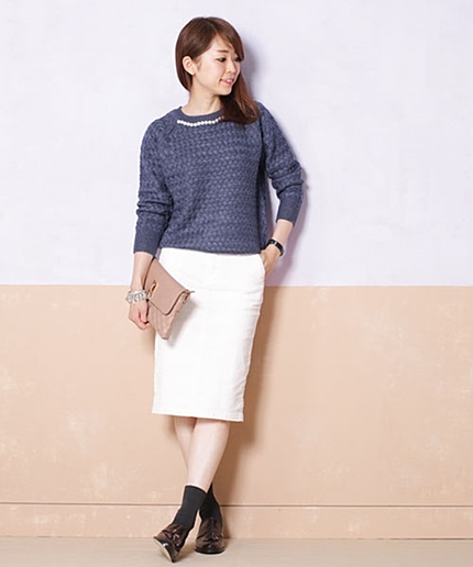 ミモレ丈コーデュロイペンシルSK