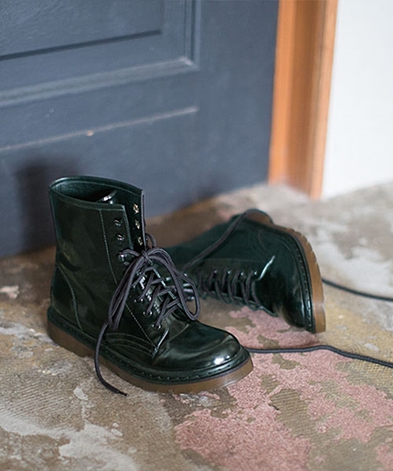 Fパテントレースアップブーツ