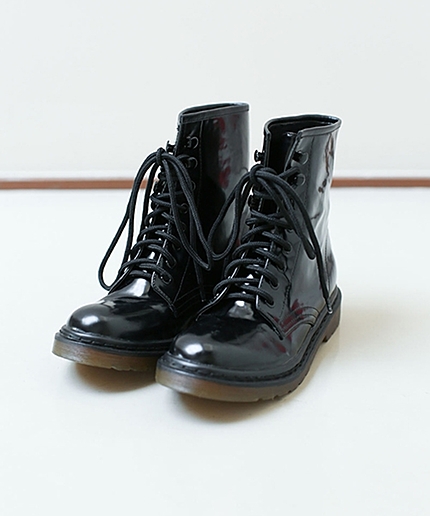Fパテントレースアップブーツ