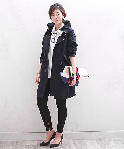 ボアパーカー付モッズコート