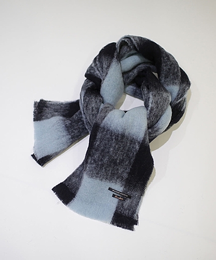 OD/Wool checked scarf