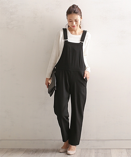 ウール混サロペット