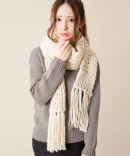 ハンドKnitロングマフラー